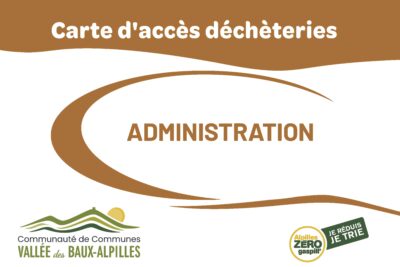 Carte de déchèterie pour les administrations - Agrandir l'image 3 sur 3, fenêtre modale