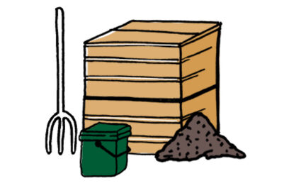 Dessin composteur avec seau - Agrandir l'image, fenêtre modale