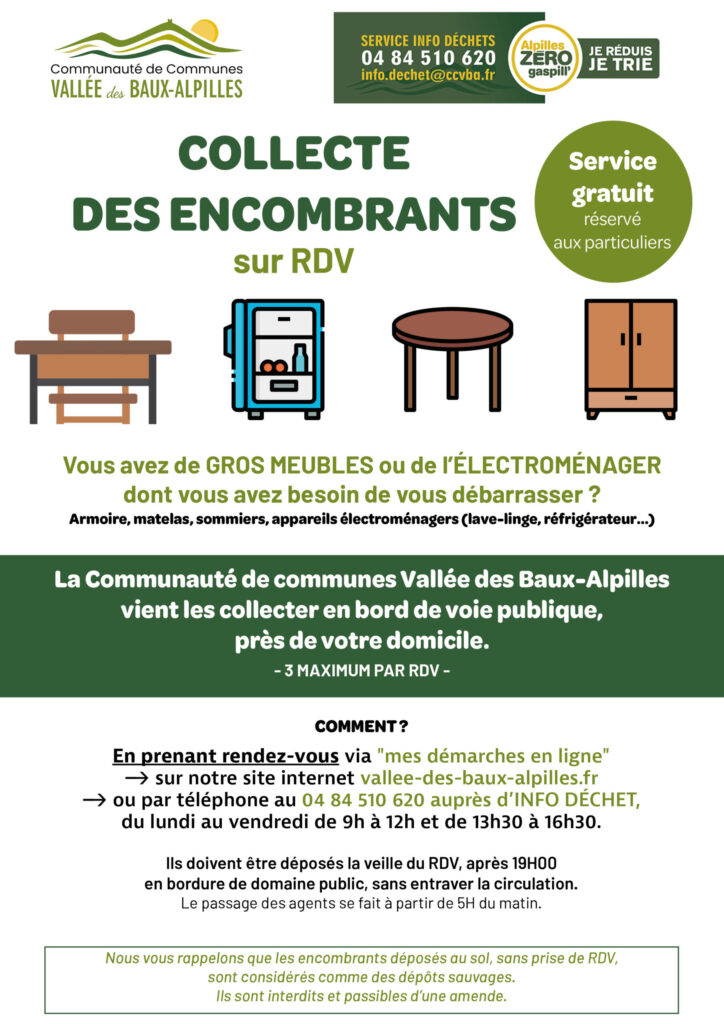 Affiche collecte des encombrants - Agrandir l'image, fenêtre modale