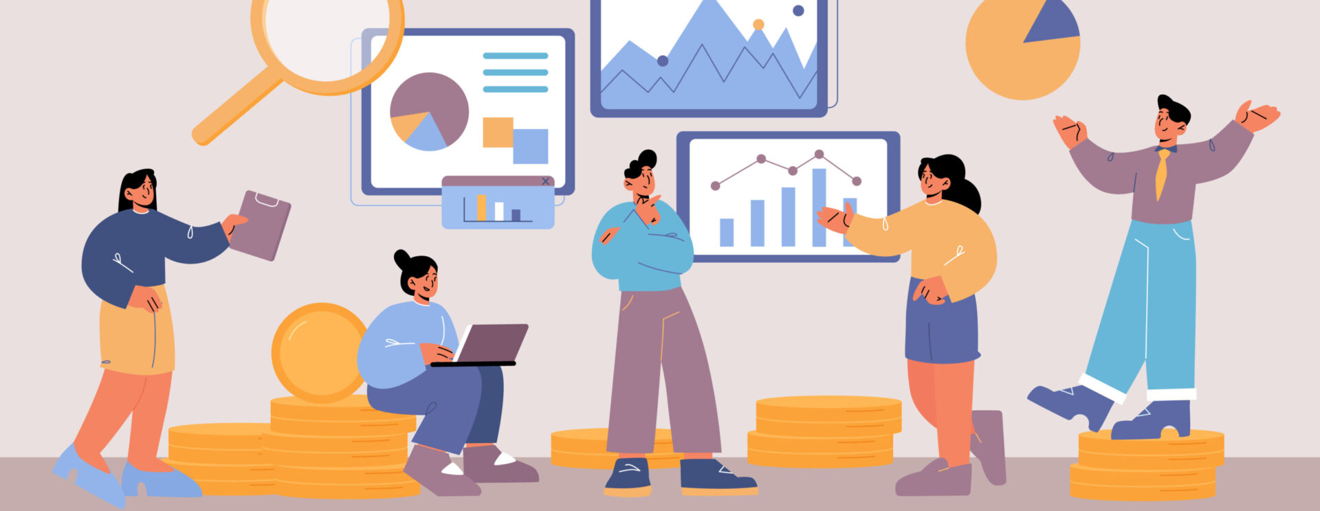 Dessin d'entrepreneurs en réunion