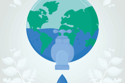 Dessin d'un gobe terrestre avec un robinet sur le devant de l'image qui sort de la terre - Agrandir l'image, fenêtre modale